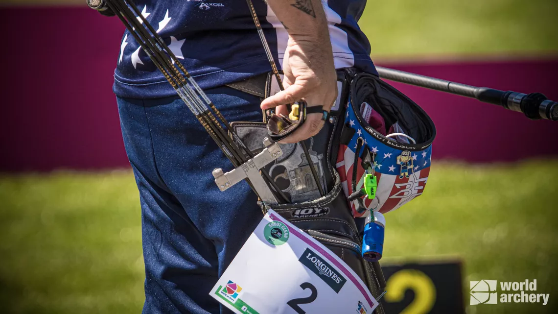Brady Ellison’s quiver has been stolen.