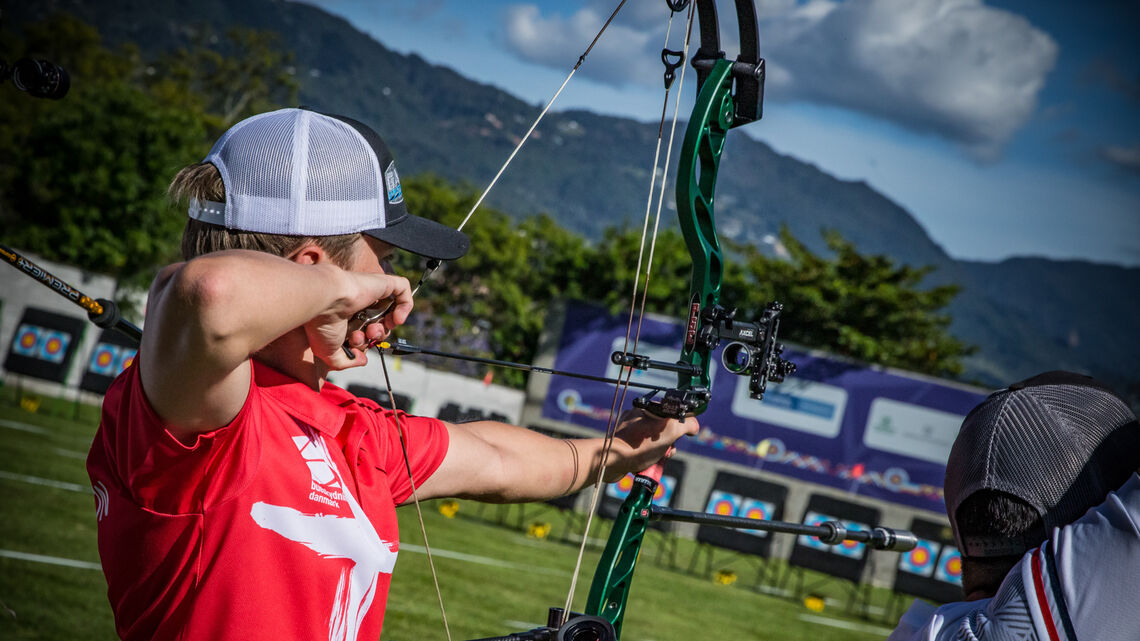 Mathias Fullerton shoots during Medellin.