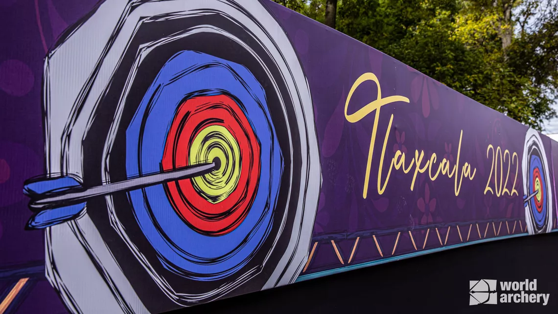 Branding at the Tlaxcala 2022 Hyundai Archery World Cup Final.