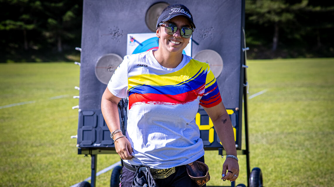 Sara Lopez celebrates making the final four.