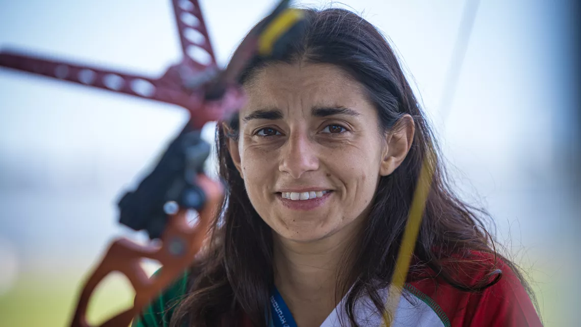 Cinzia Noziglia during practice at the world field championships.