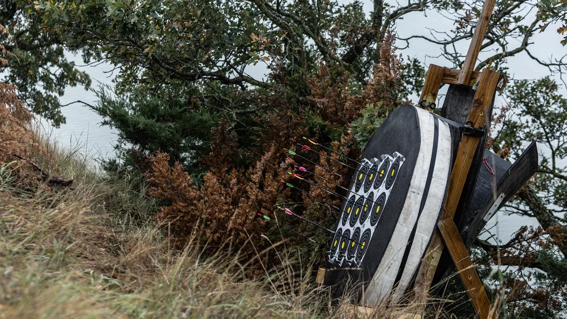 A bunny target on the unmarked qualification course in Yankton.