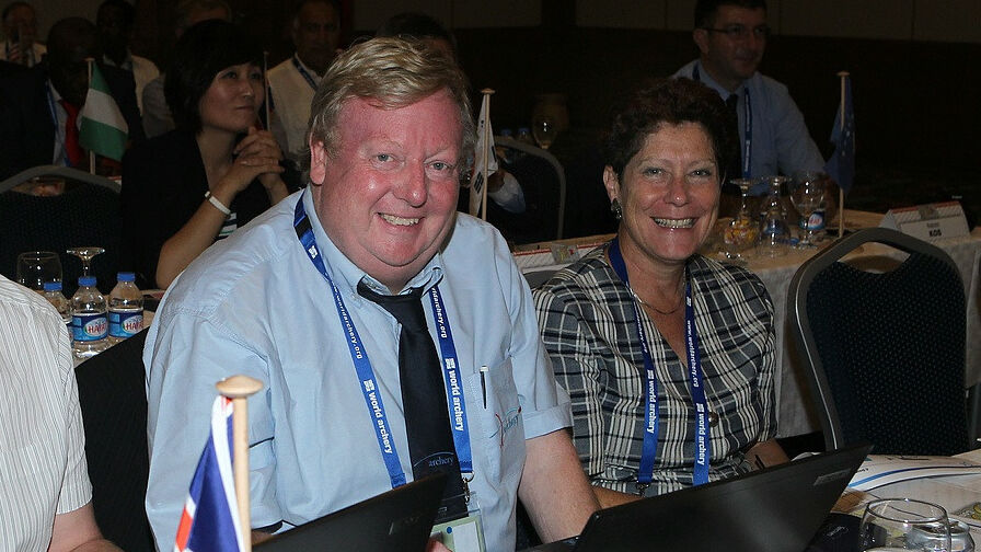 Dave Harrison at World Archery Congress in 2013.