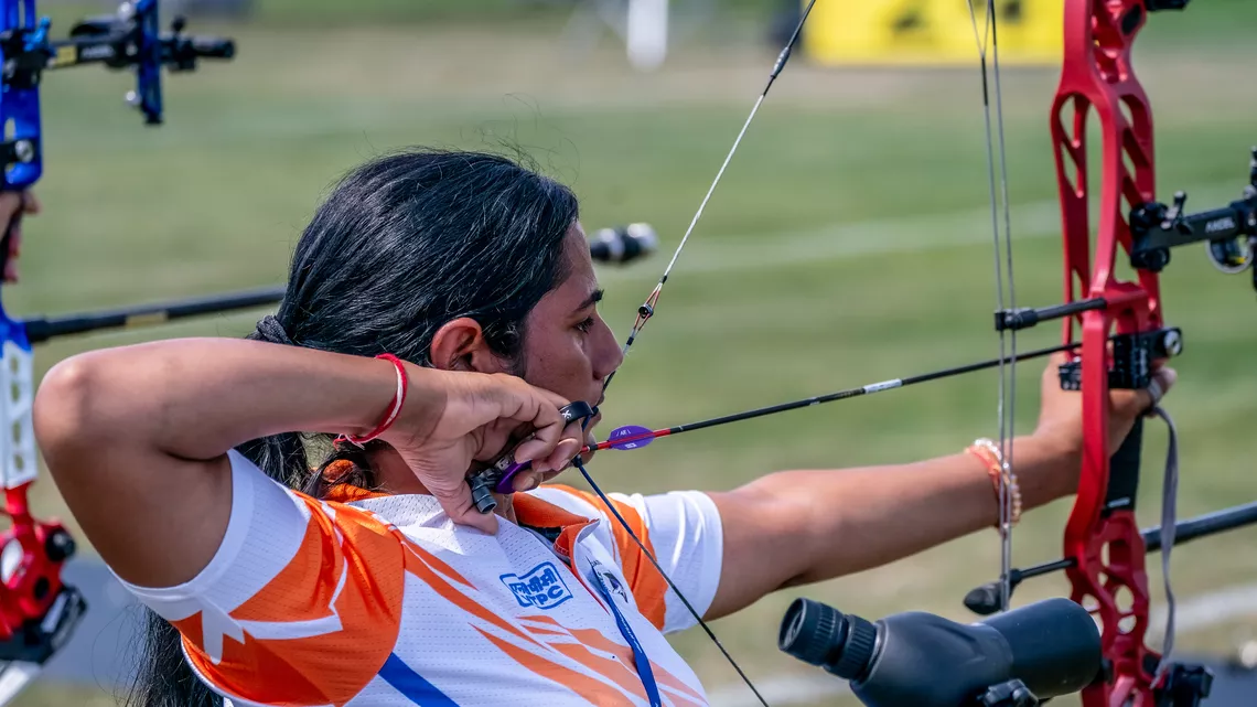 Sarita shoots during qualifying in Pilsen.
