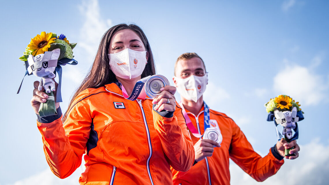 Netherlands winning mixed team bronze at Tokyo 2020 Olympic Games.