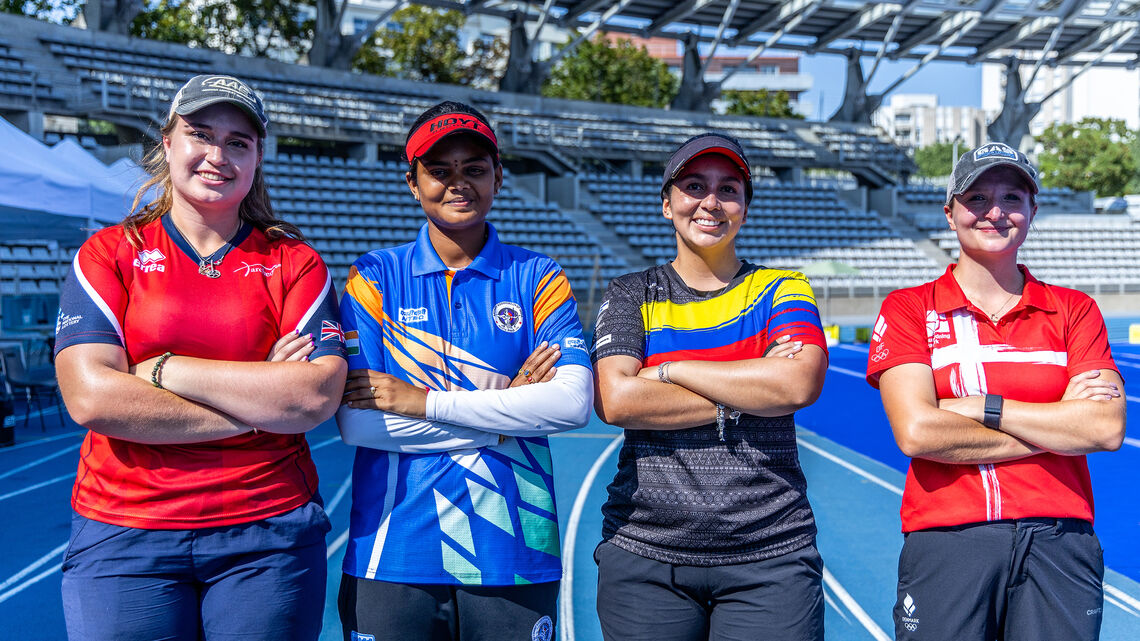 Gibson, Vennam, Lopez and Gellenthien in compound women’s final four in Paris.