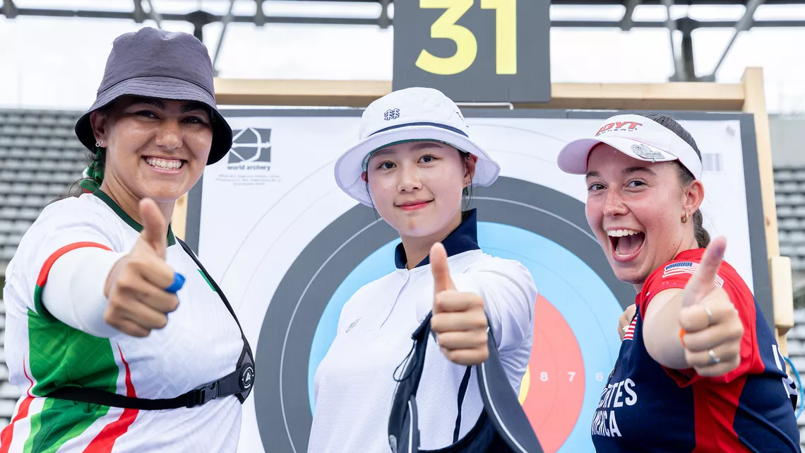 Lim Sihyeon of Korea smiles.