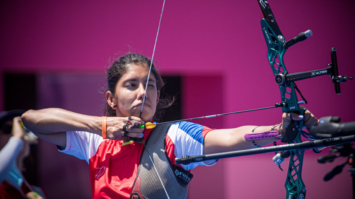 Adriana's first practice in the finals arena.