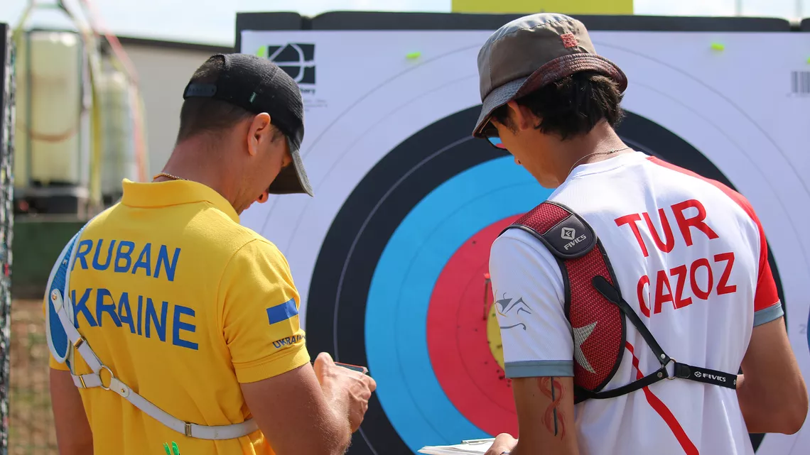 Two Olympic Champions: Mete Gazoz and Viktor Ruban.