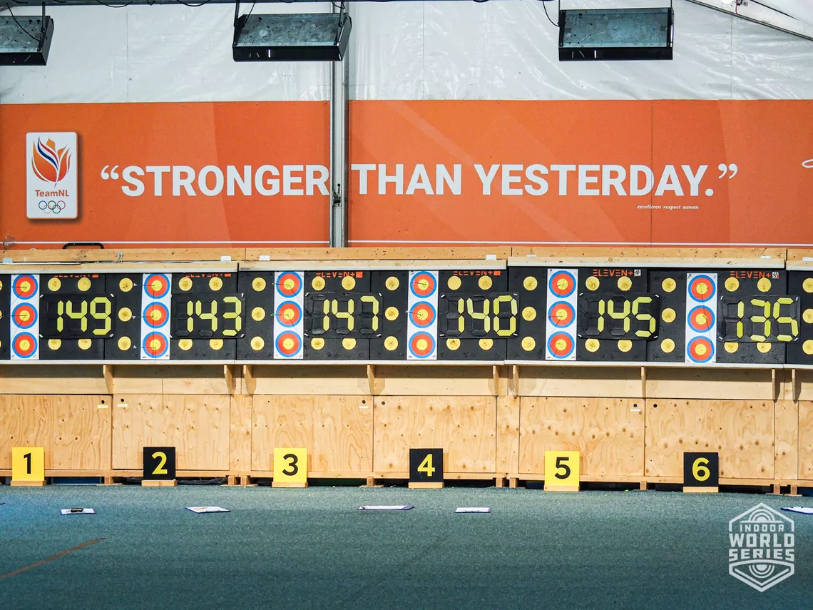 Targets during the Papendal Invitational.