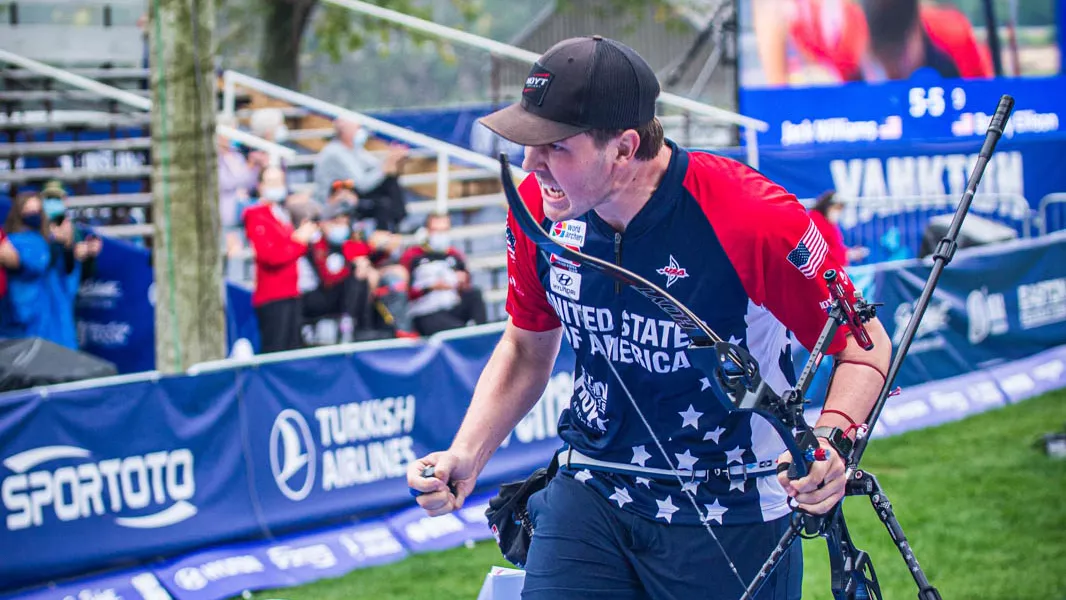 Jack Williams celebrates gold in Yankton