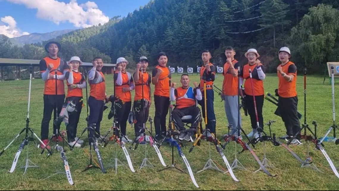 Bhutanese archers taking part in first International Virtual Friendship Competition 2021.