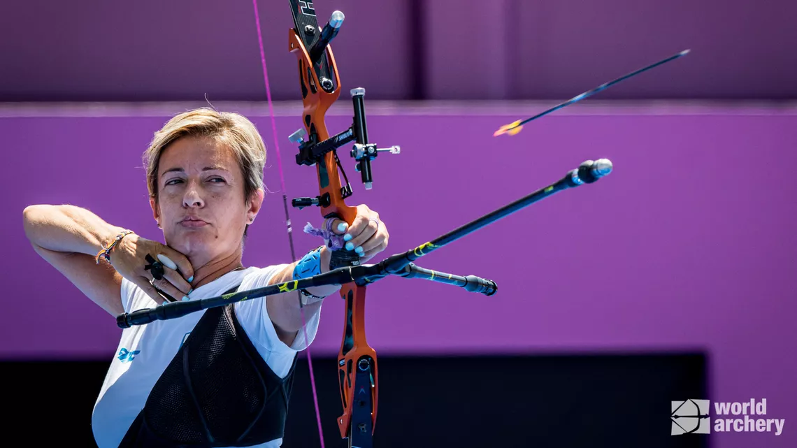 Evangelia Psarra in action at Tokyo 2020