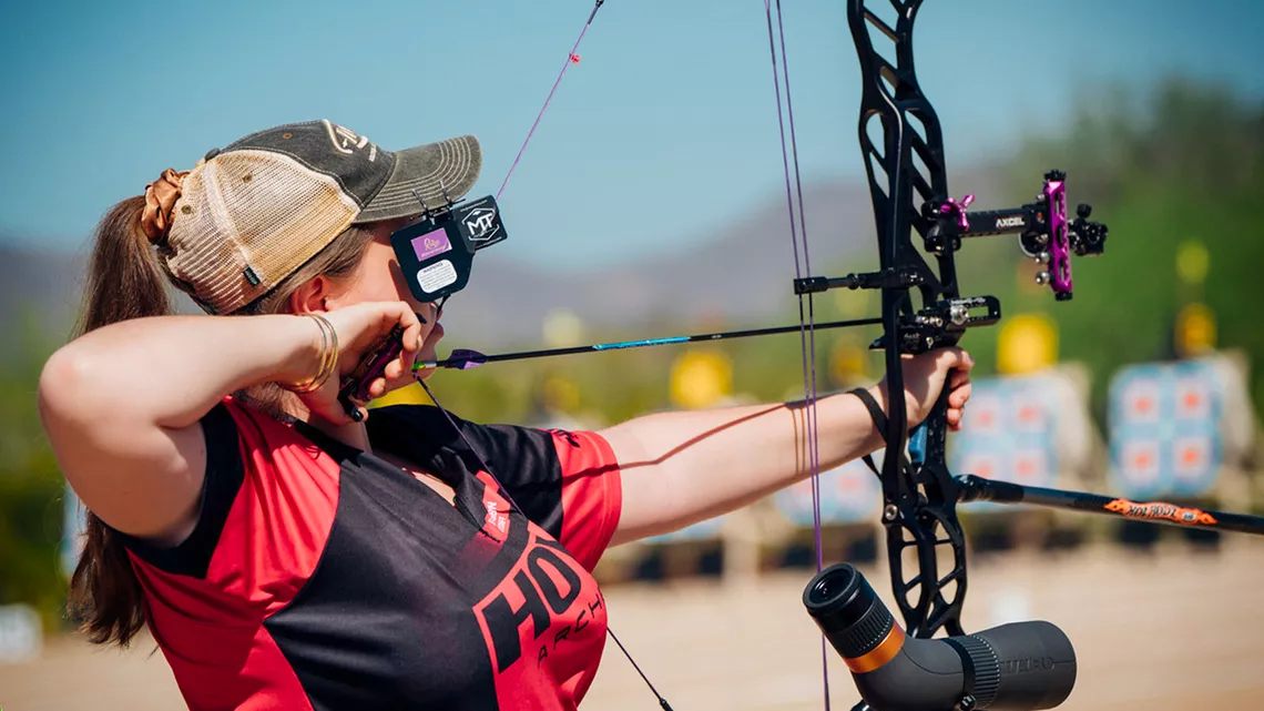 Ella Gibson shoots at the Arizona Cup in 2022.