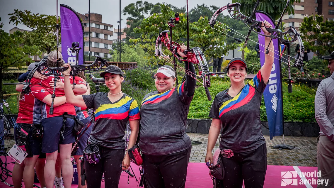 Colombia win compound women's team gold in Medellin