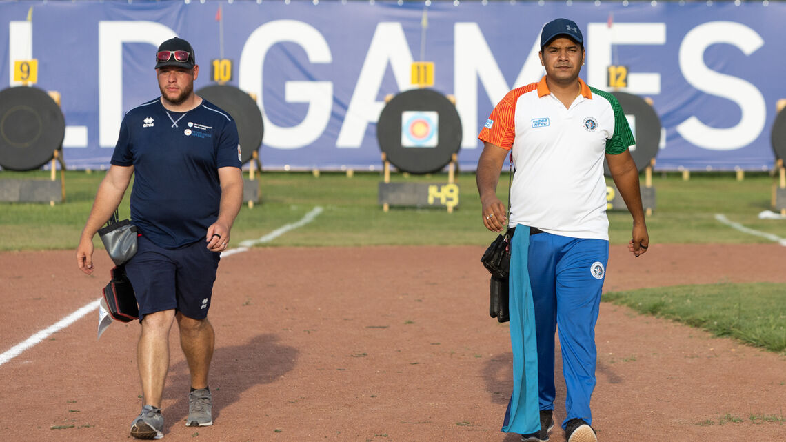 Abhishek Verma and Mike Schloesser at the 2022 World Games