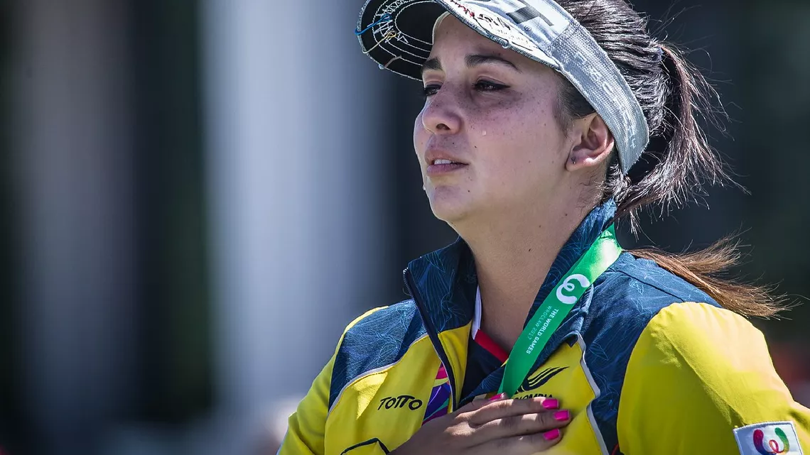 Sara Lopez winning individual gold at Wroclaw 2017