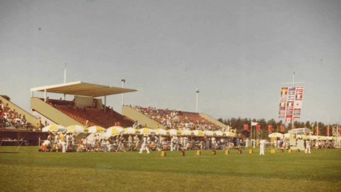 The archery venue at the Montreal 1976 Olympic Games.
