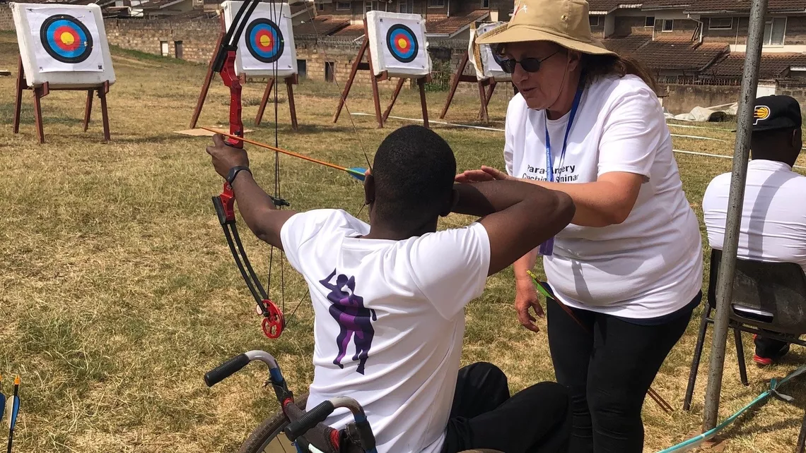 Para archery coaching seminar in Nairobi, Kenya.