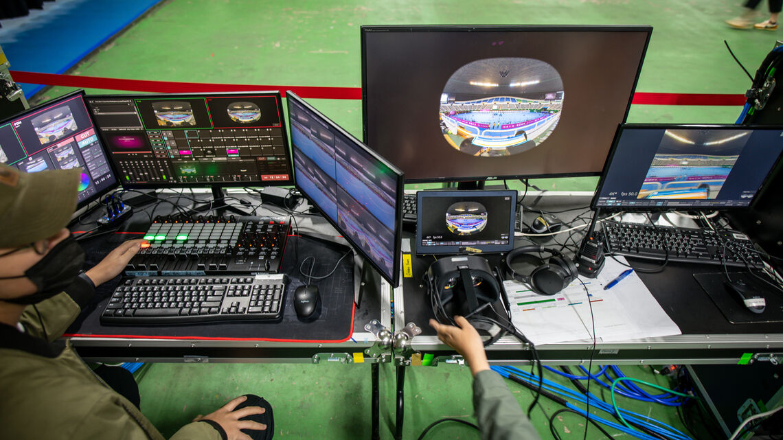The system used to create the 360-degree broadcast.