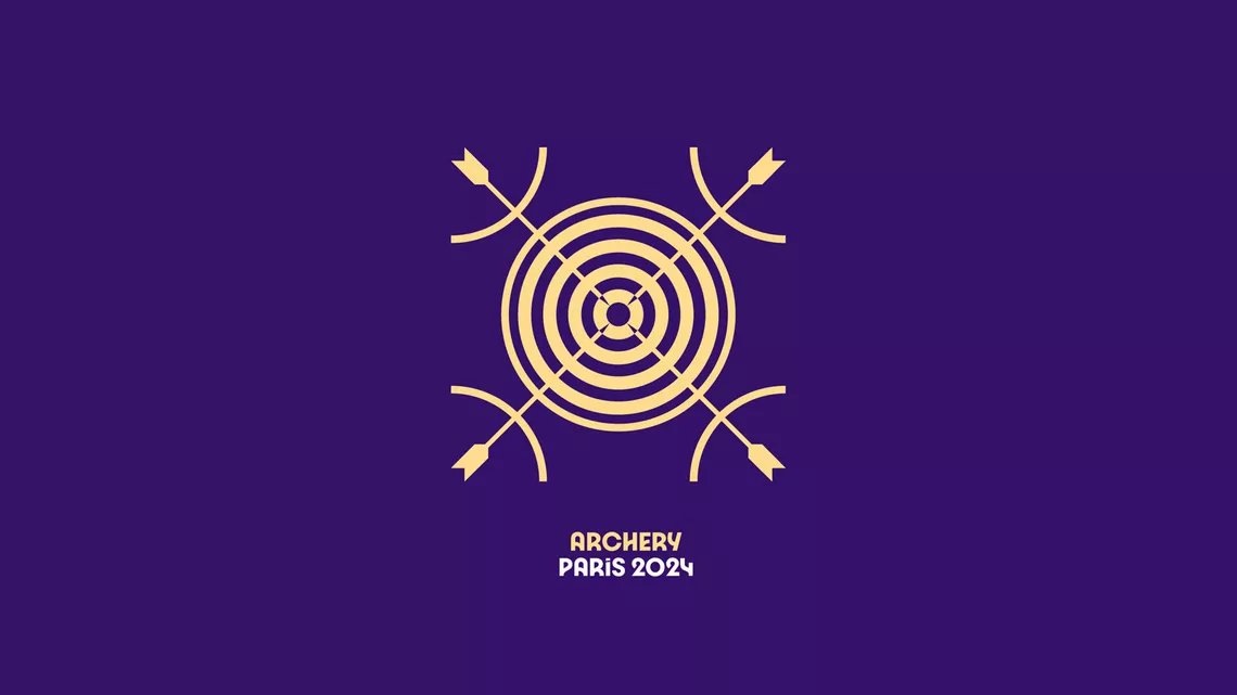Archery’s pictogram for the Paris 2024 Olympic and Paralympic Games.
