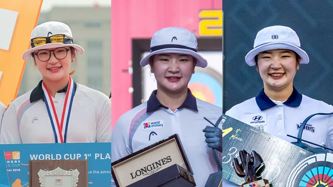 Kang Chae Young in 2015, 2019 and 2023.