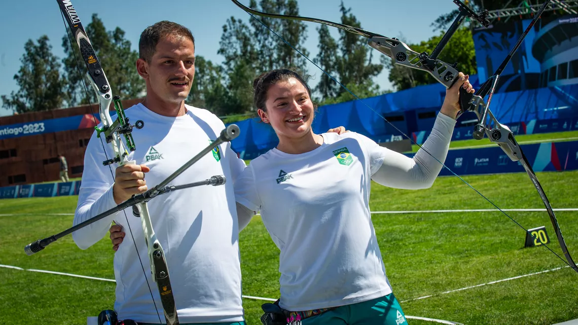 Marcus D’Almeida and Ana Machado at Santiago 2023.