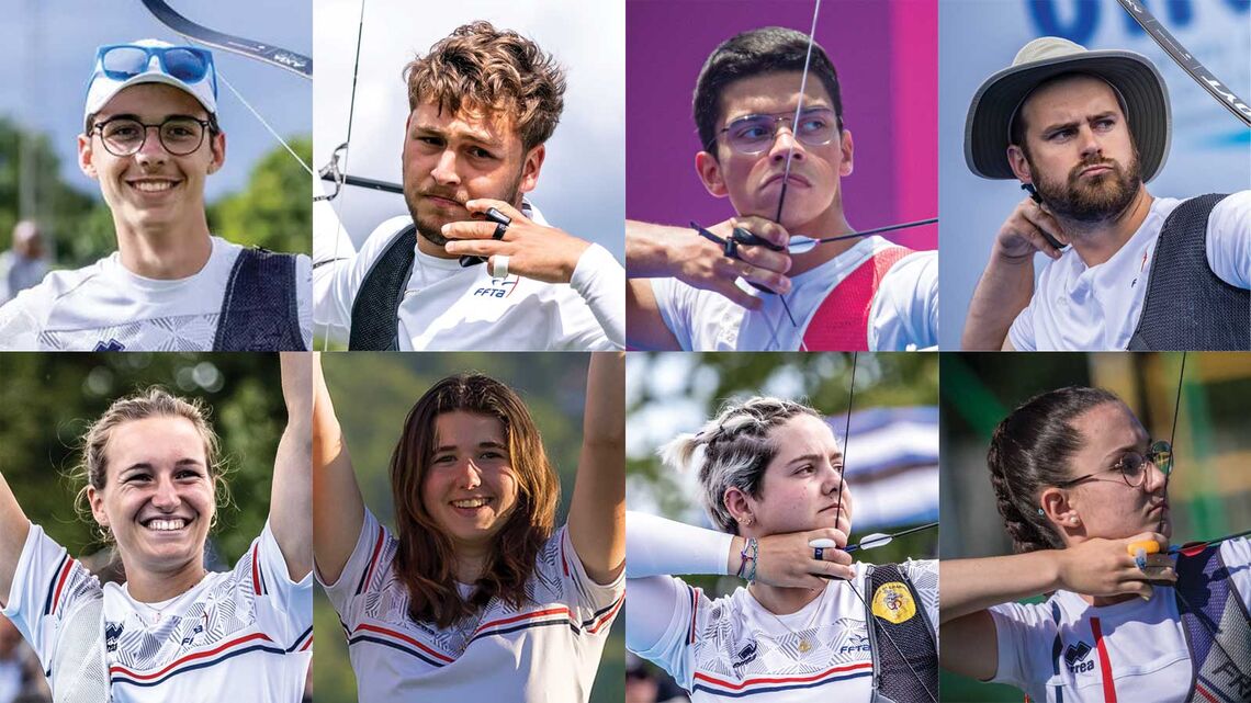 Eight recurve archers in French national team for 2024.