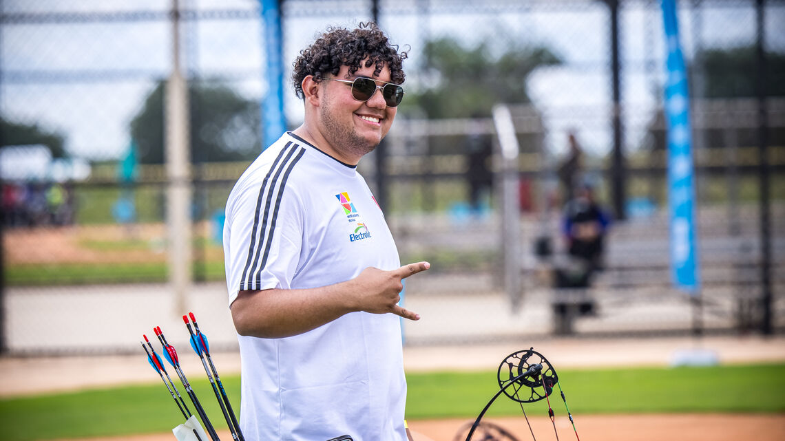 Sebastian Garcia celebrating after seeding first.
