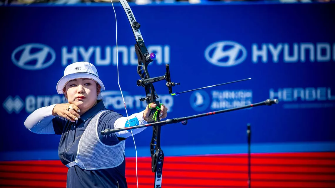 Lee Gahyun won her maiden senior individual gold on the Hyundai Archery World Cup.