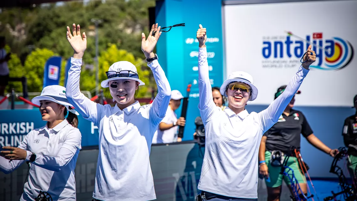 Korea celebrating.