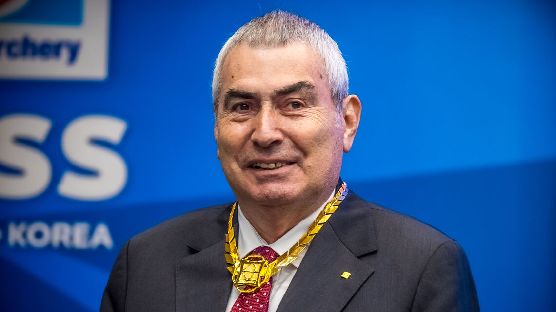 Prof Dr Ugur Erdener was named World Archery honorary president at the 56th Congress in Gwangju.