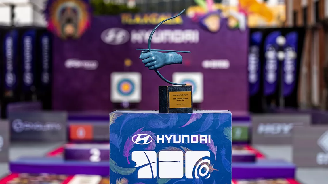 The Archery World Cup trophy in Tlaxcala (Mexico).