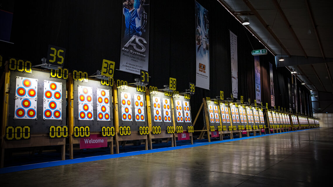 Arrows on target at 2025 Nimes Archery Tournament.