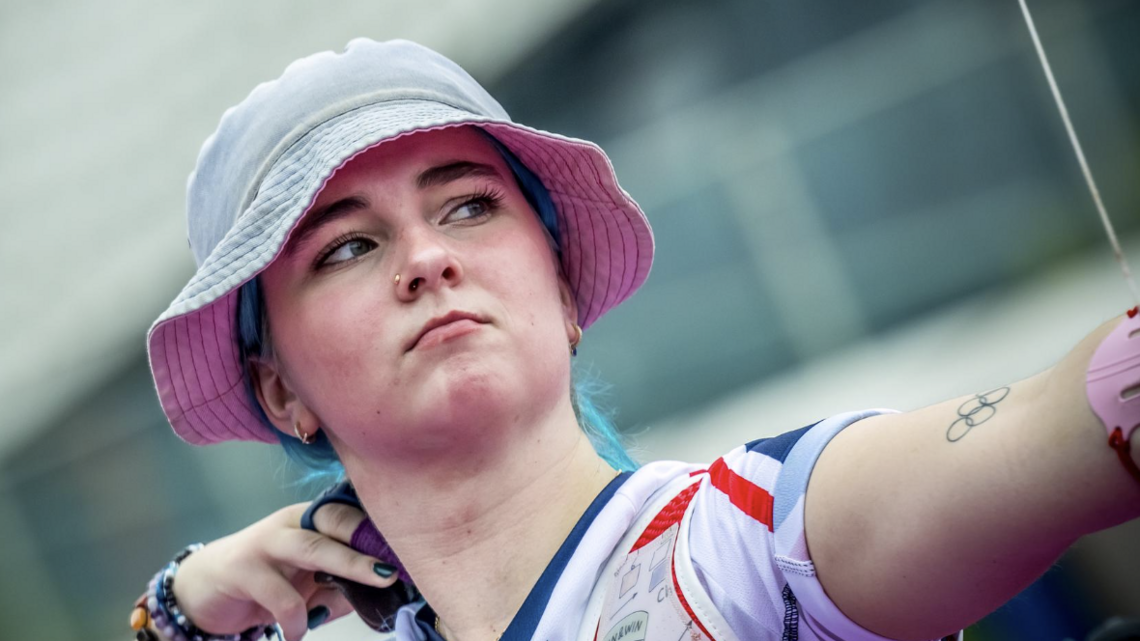 Penny Healey at the Nanjing 2025 World Cup Final familiarisation.