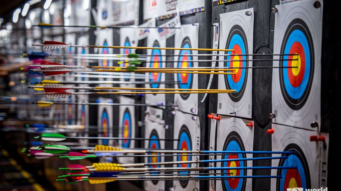 Arrows on targets at 2026 Vegas Shoot.