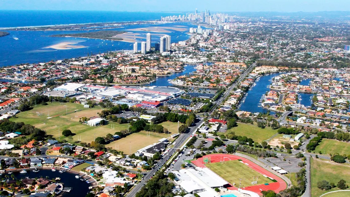 Aerial view of the Gold Coast.