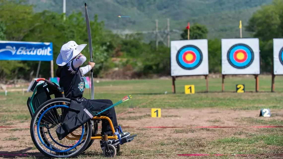 An athlete in action