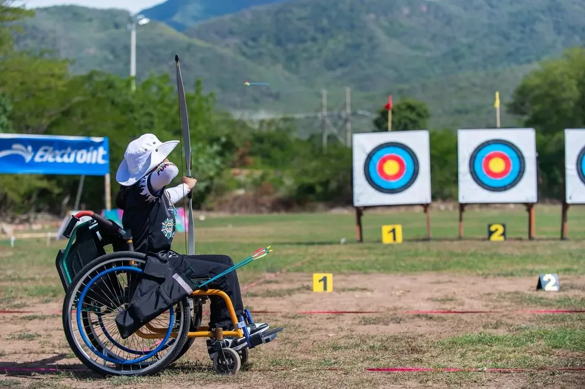 An athlete in action