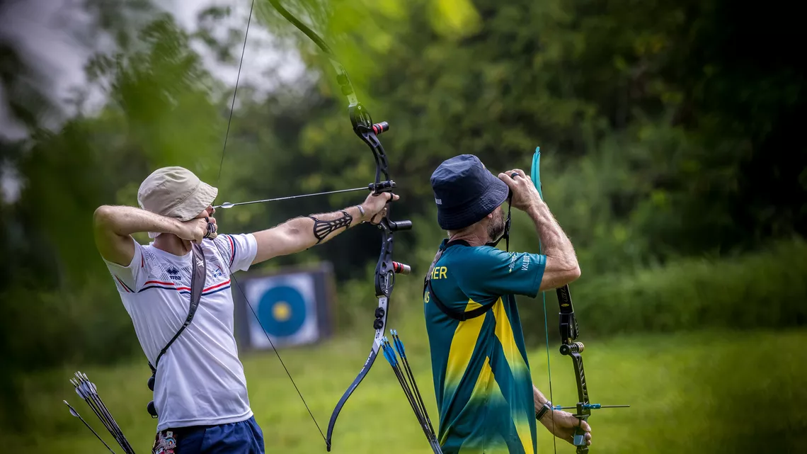 Barebow archers competing at Chengdu 2026 World Games.