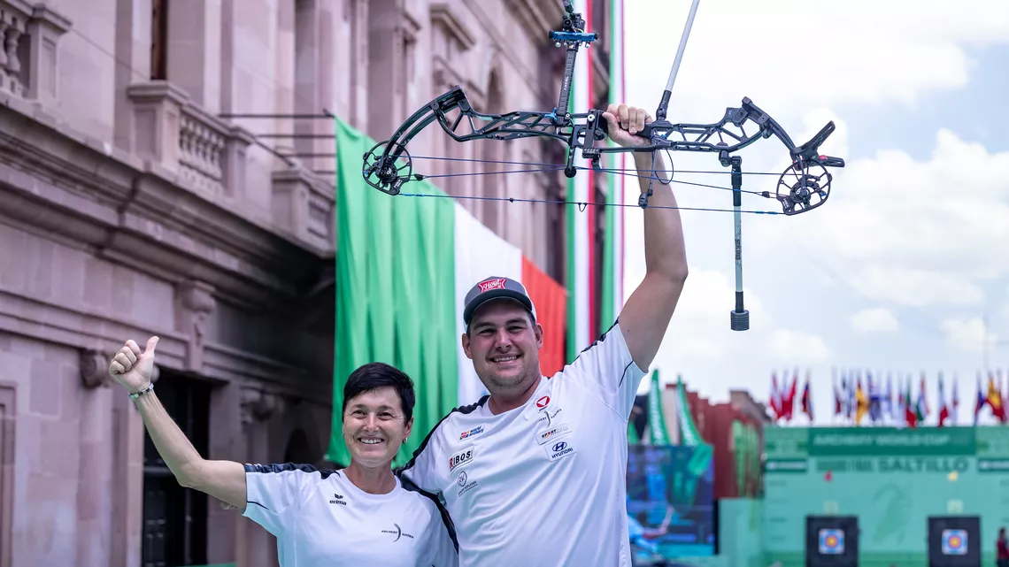 Bettina and Nico Wiener celebrating at Saltillo 2026. 