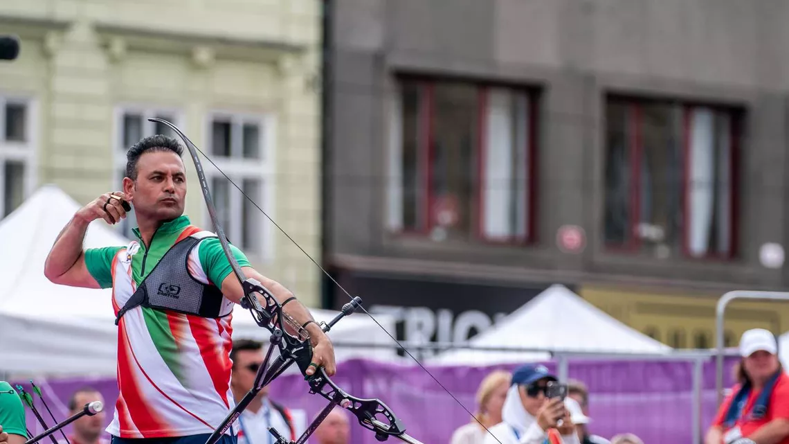 An athlete in action