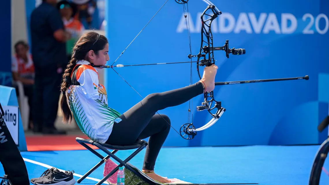 An athlete in action