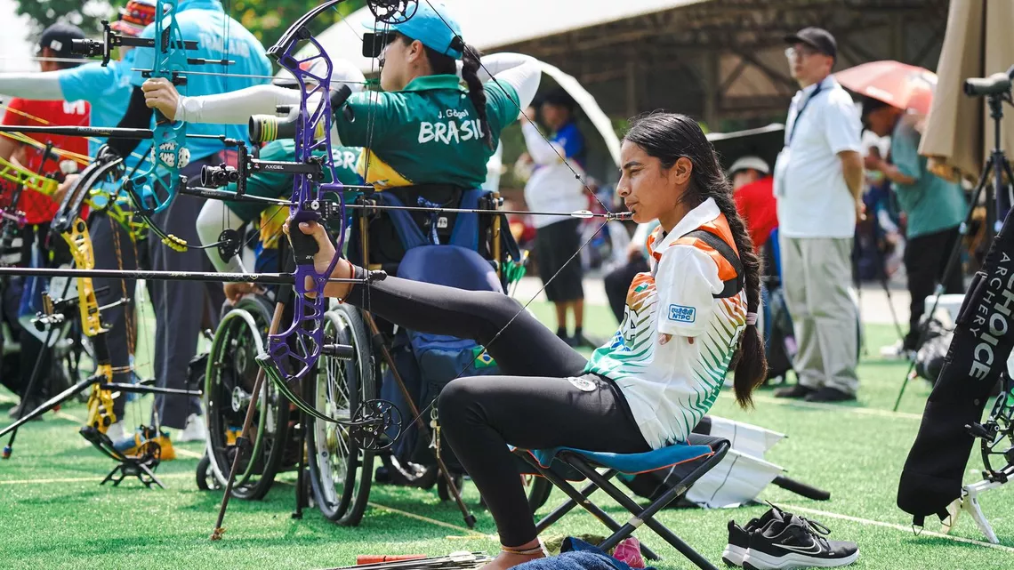 An athlete in action