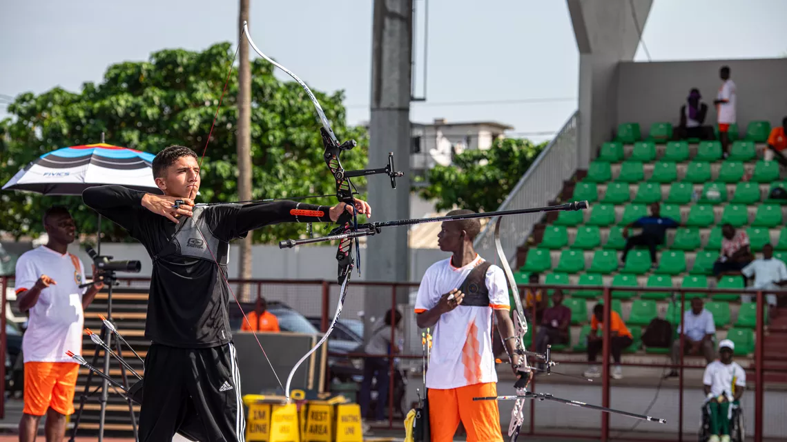 Ismail Ezzeldin aiming at the Abidjan 2025 African Championships.