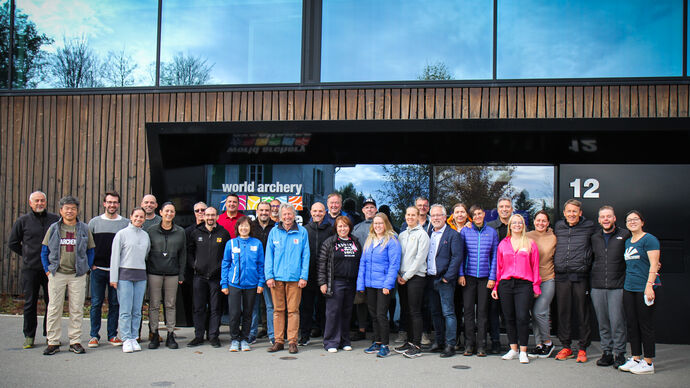 Participants at the 2022 World Archery Coaching Conference.