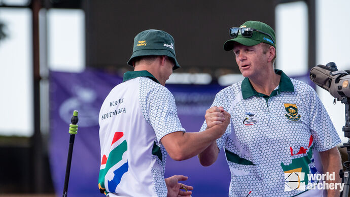Patrick and Wian Roux during finals in Pretoria.