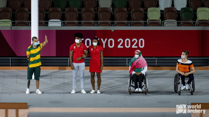 New members of the IPC athlete council at the Tokyo 2020 Paralympic Games.
