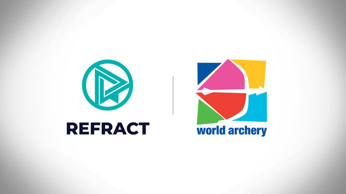 Refract and World Archery logos.