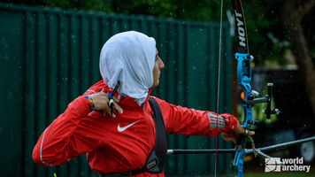 Kuki Anwar shoots at the 2022 African Championships.